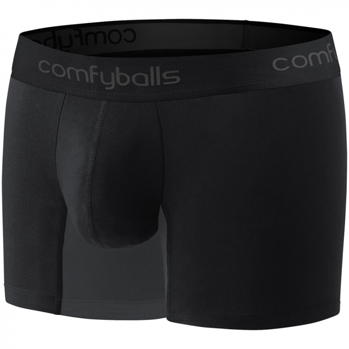 Comfyballs Performance Hybrid Long Black Charcoal Boxer