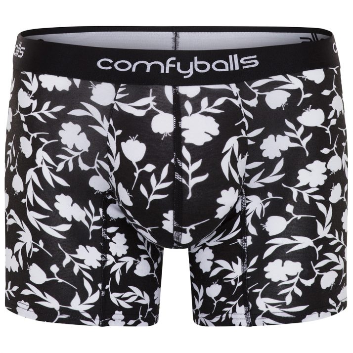 Comfyballs Cotton Long Mono Floral Boxer Front